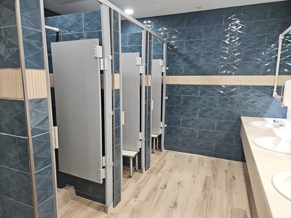 The Women's Bathroom remodel is COMPLETE!
