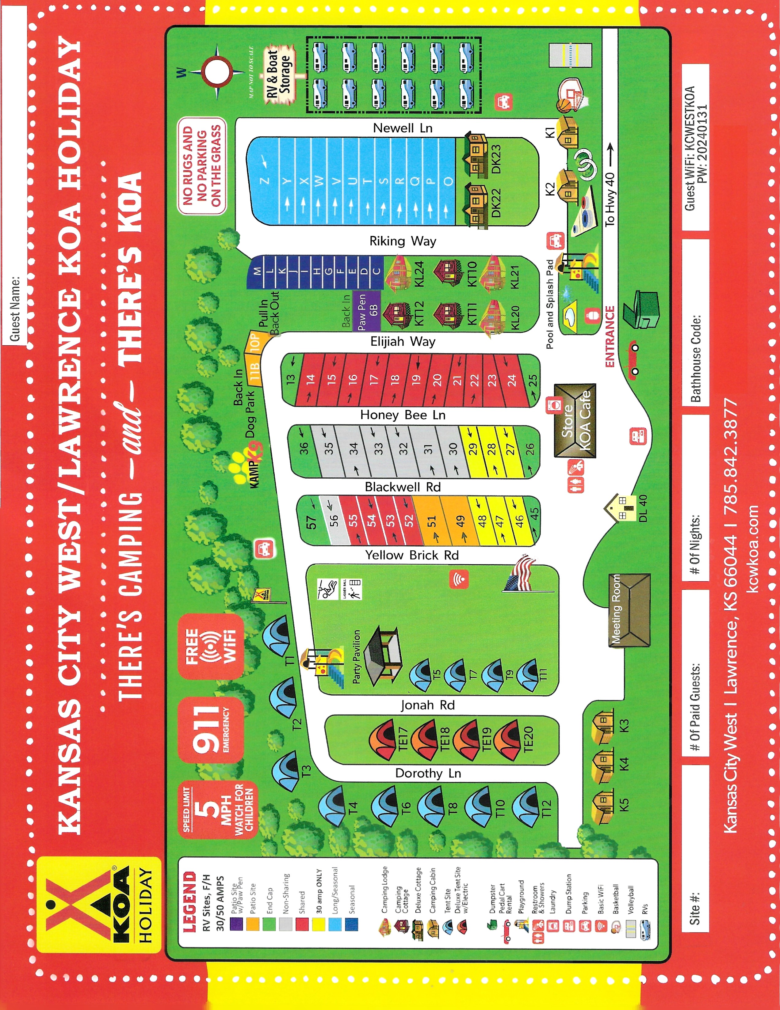 Campground Site Map