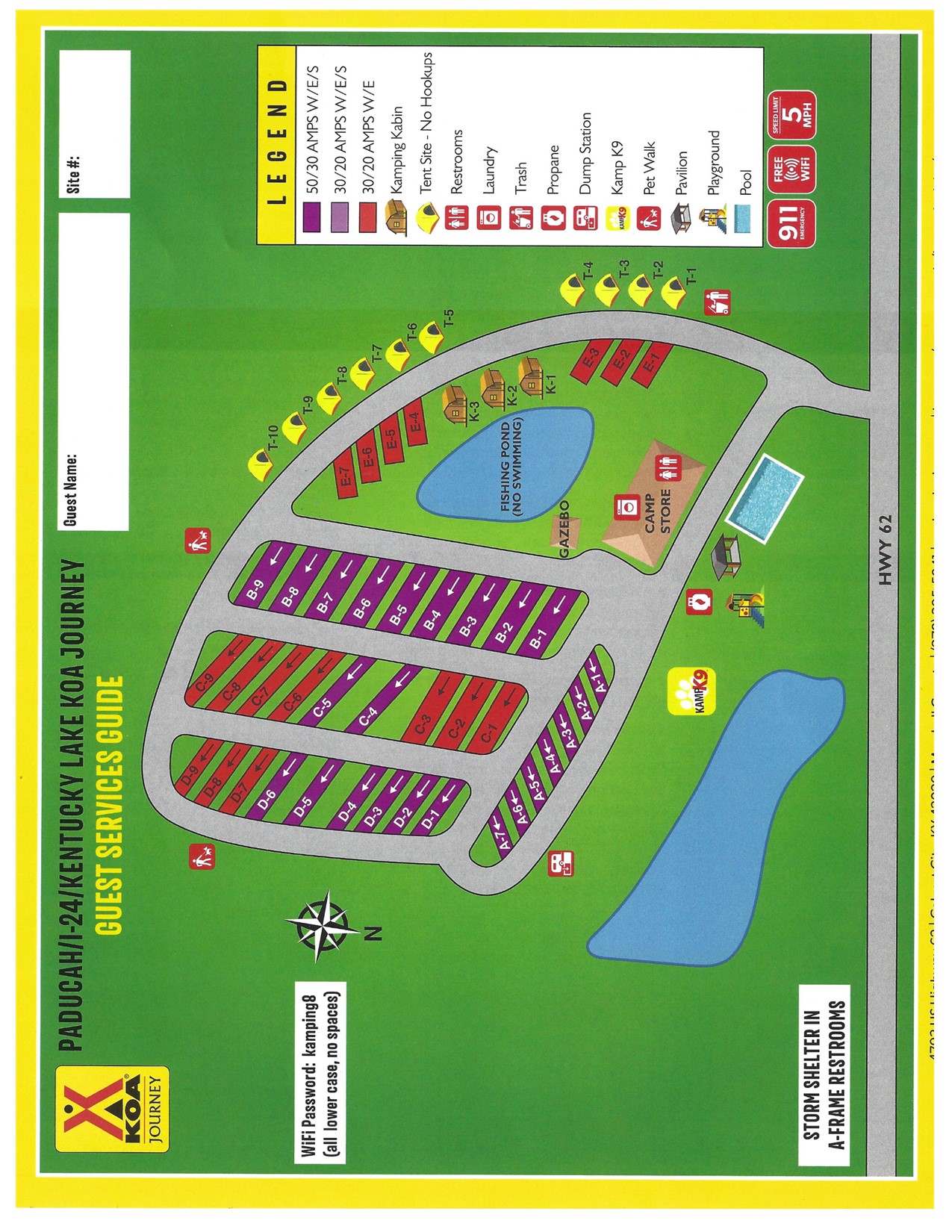 Campground Site Map
