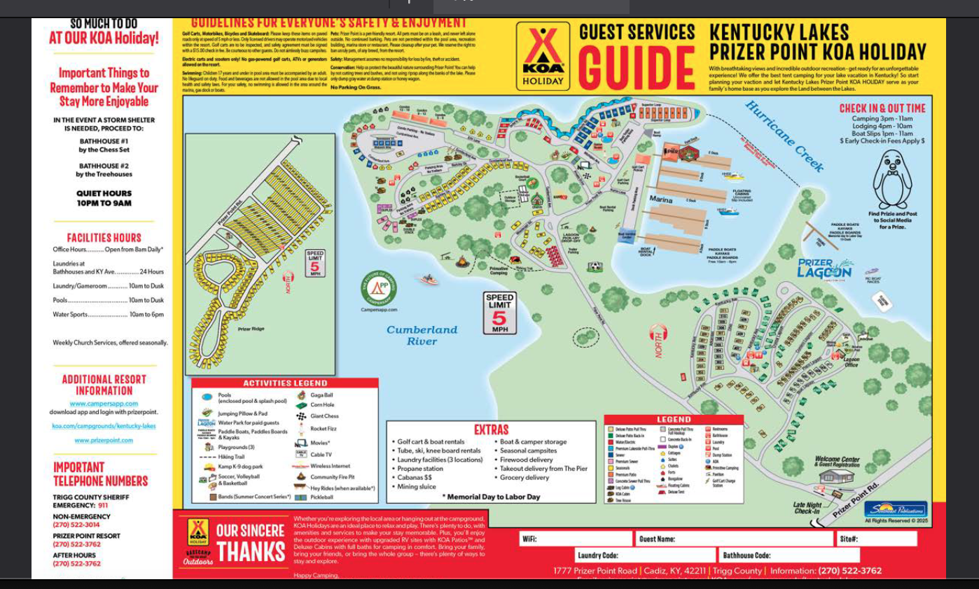 Campground Site Map