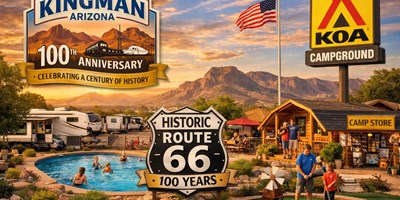 100 Years in Kingman – Stay and Play at KOA Campground