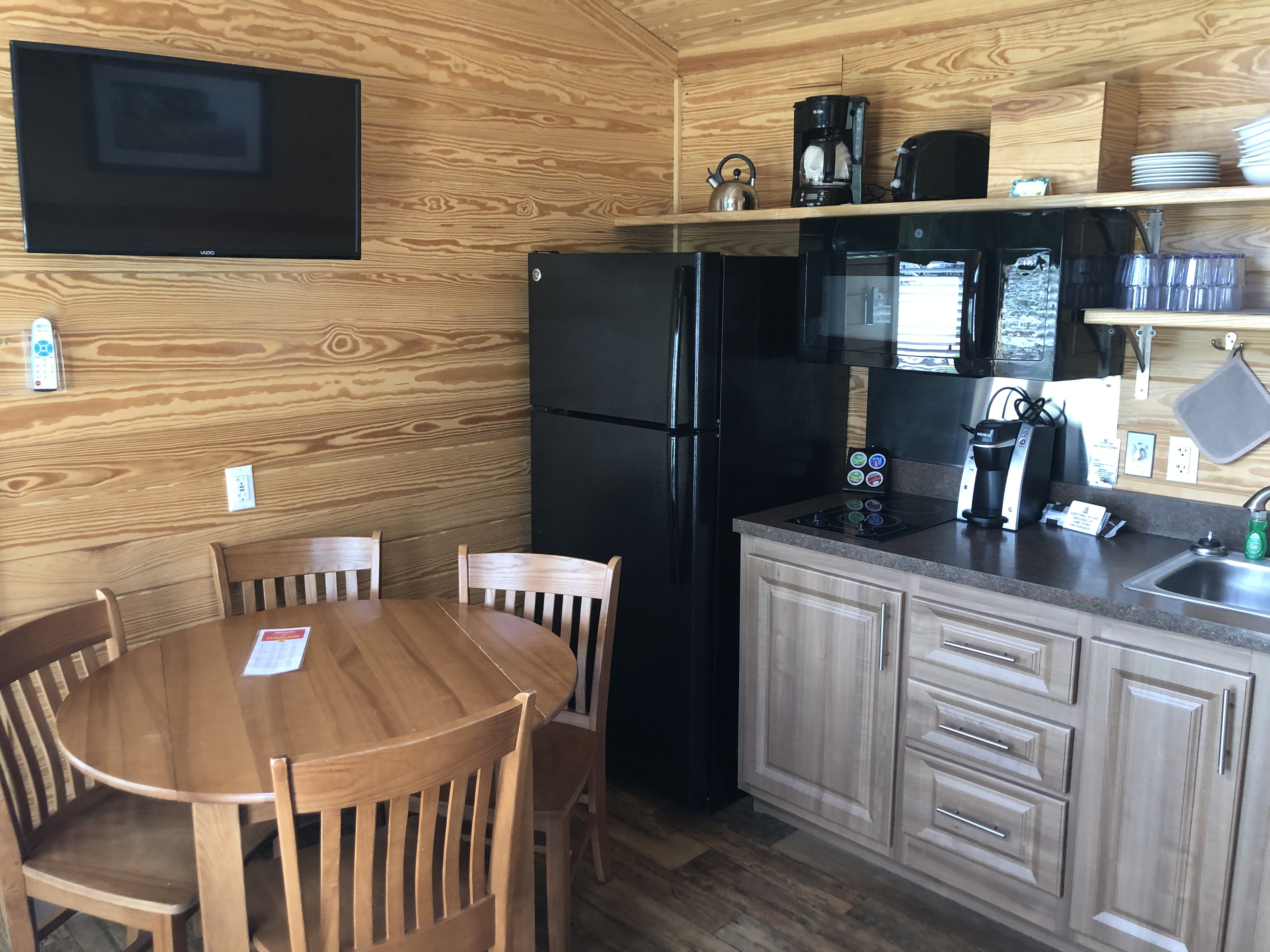Deluxe Cabin Kitchen area