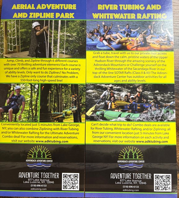 Zip thru the air! Now offered by one of the local rafting companies.