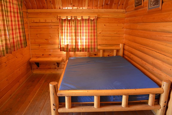 Double Bed in Two Bedroom Cabin