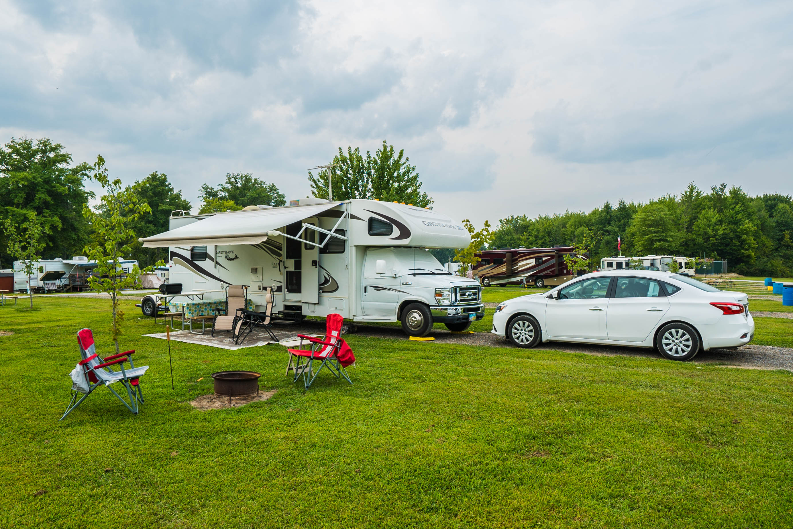Exterior picture of our overnight Back-in Sites.