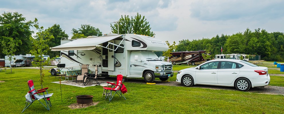 Exterior picture of our overnight Back-in Sites.