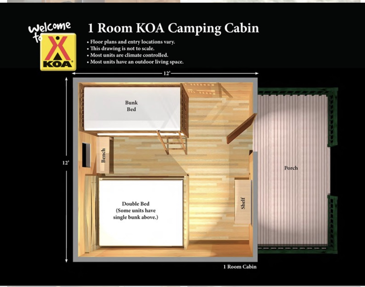 1 room camping cabin.