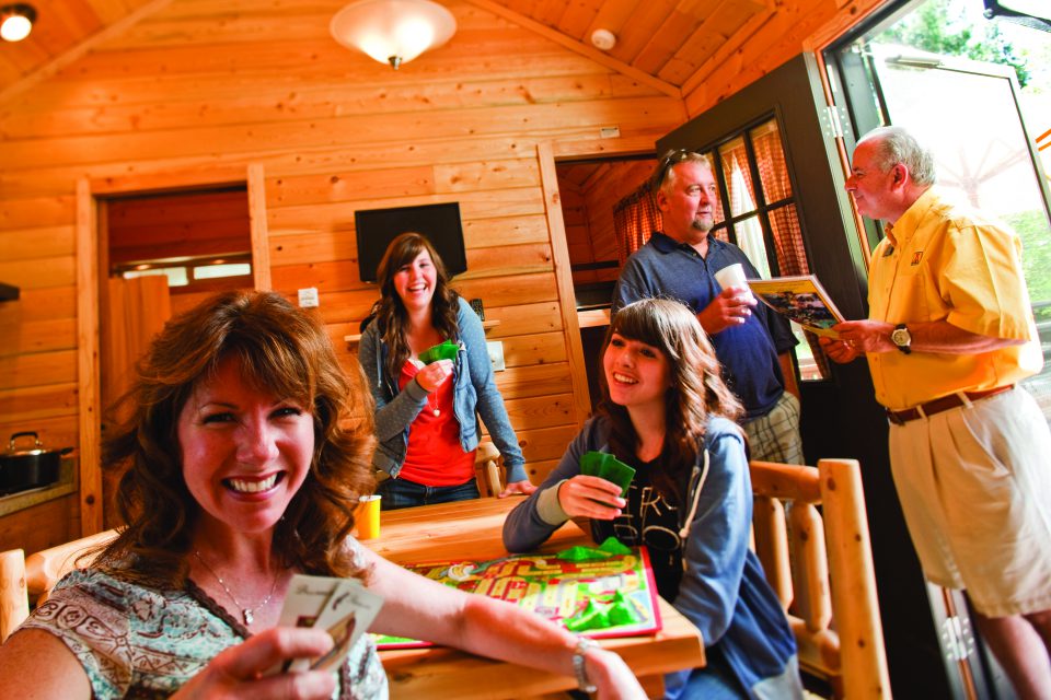 Enjoy the luxuries of our cabin here at Lake Milton KOA. *This is not an actual picture from our cabin, just a representation.