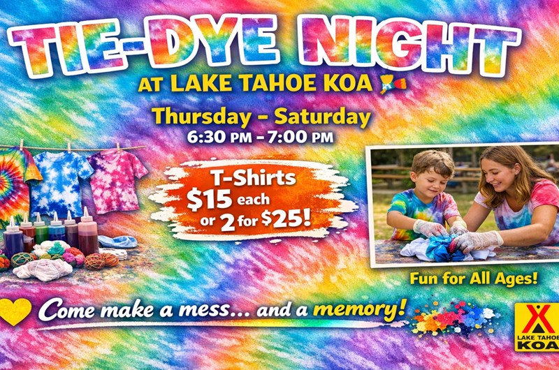 tie-Dye Night at Lake Tahoe KOA Photo