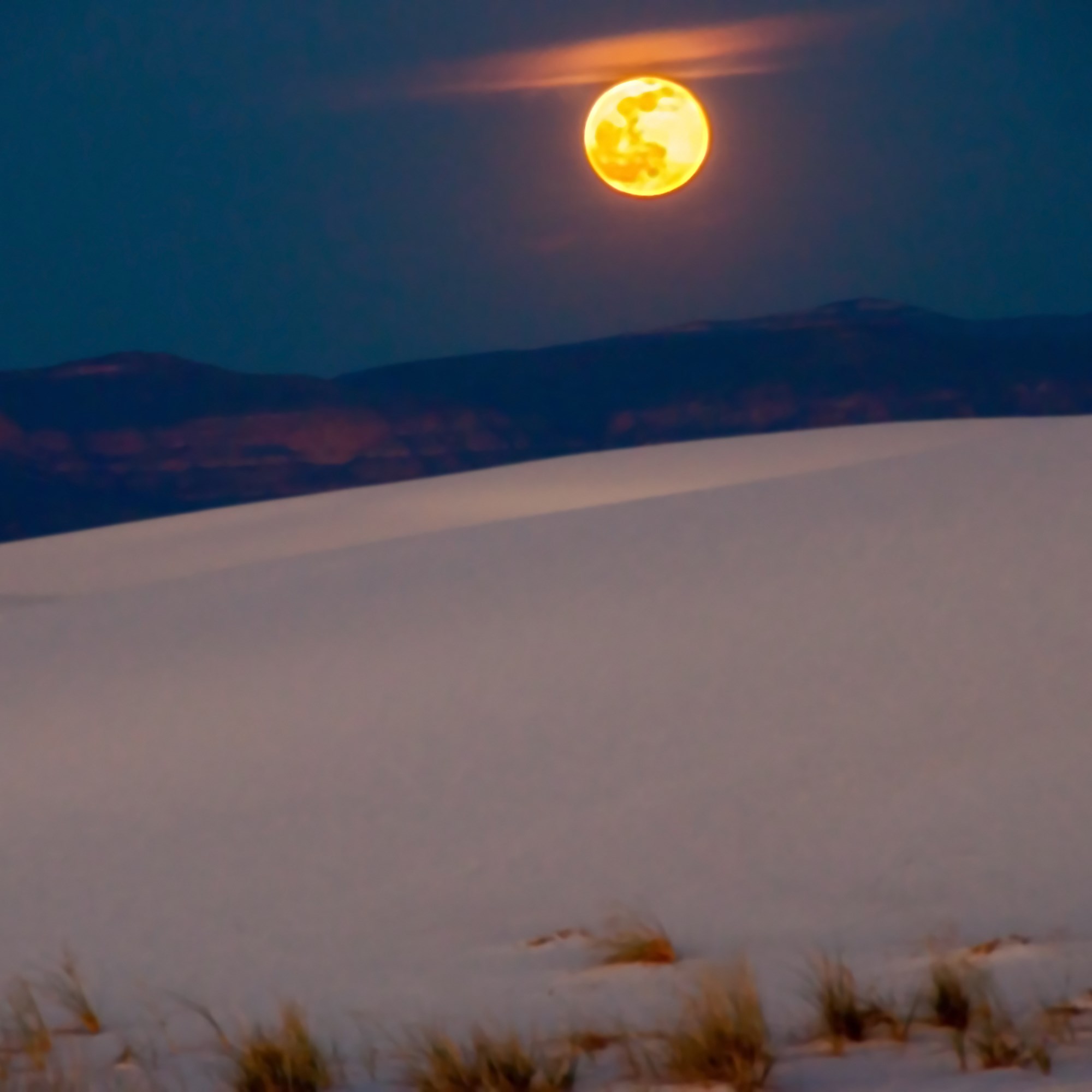 Full Moon Night at White Sands National Park Photo