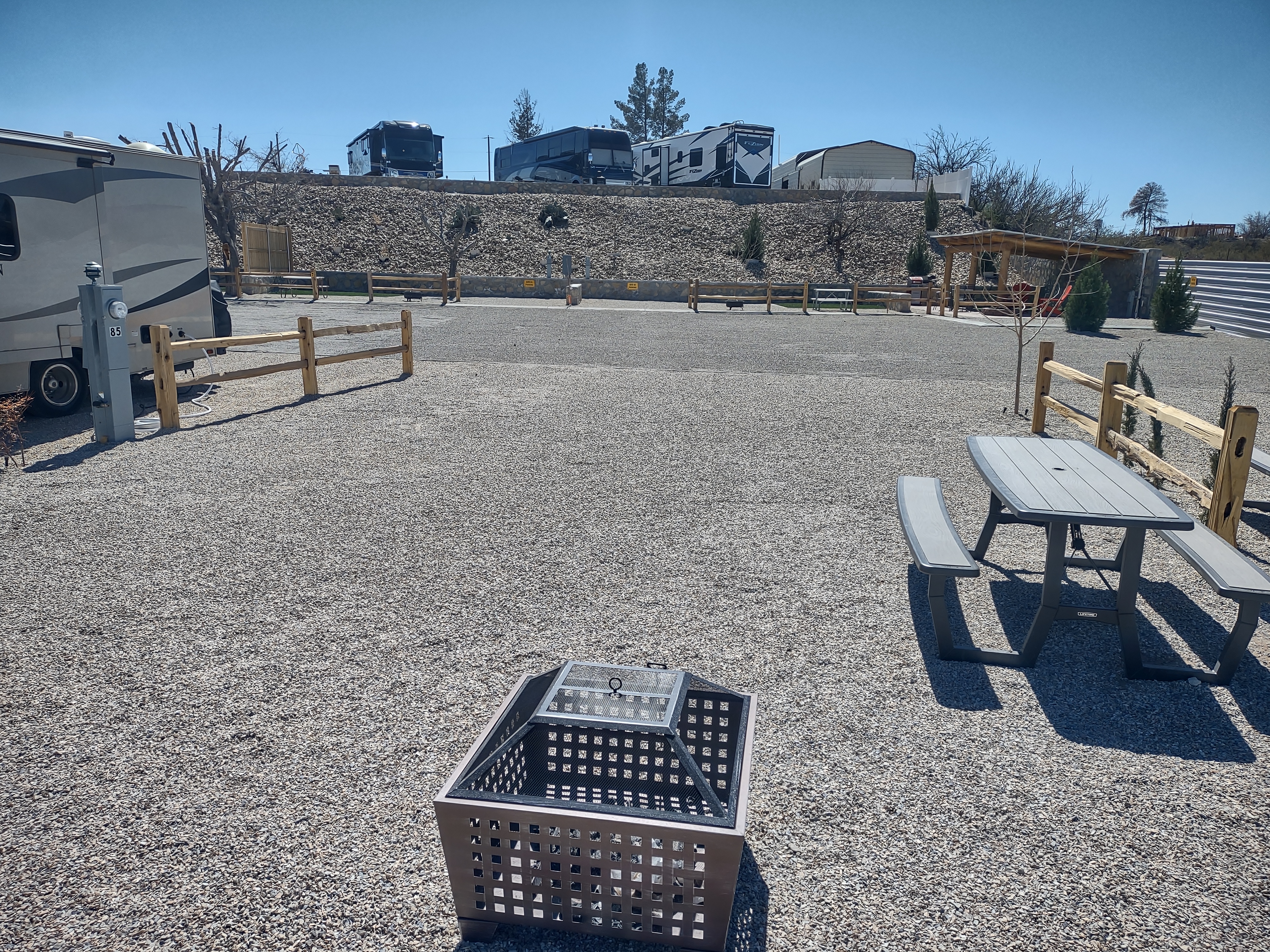 With Picnic Table and Fire Pit