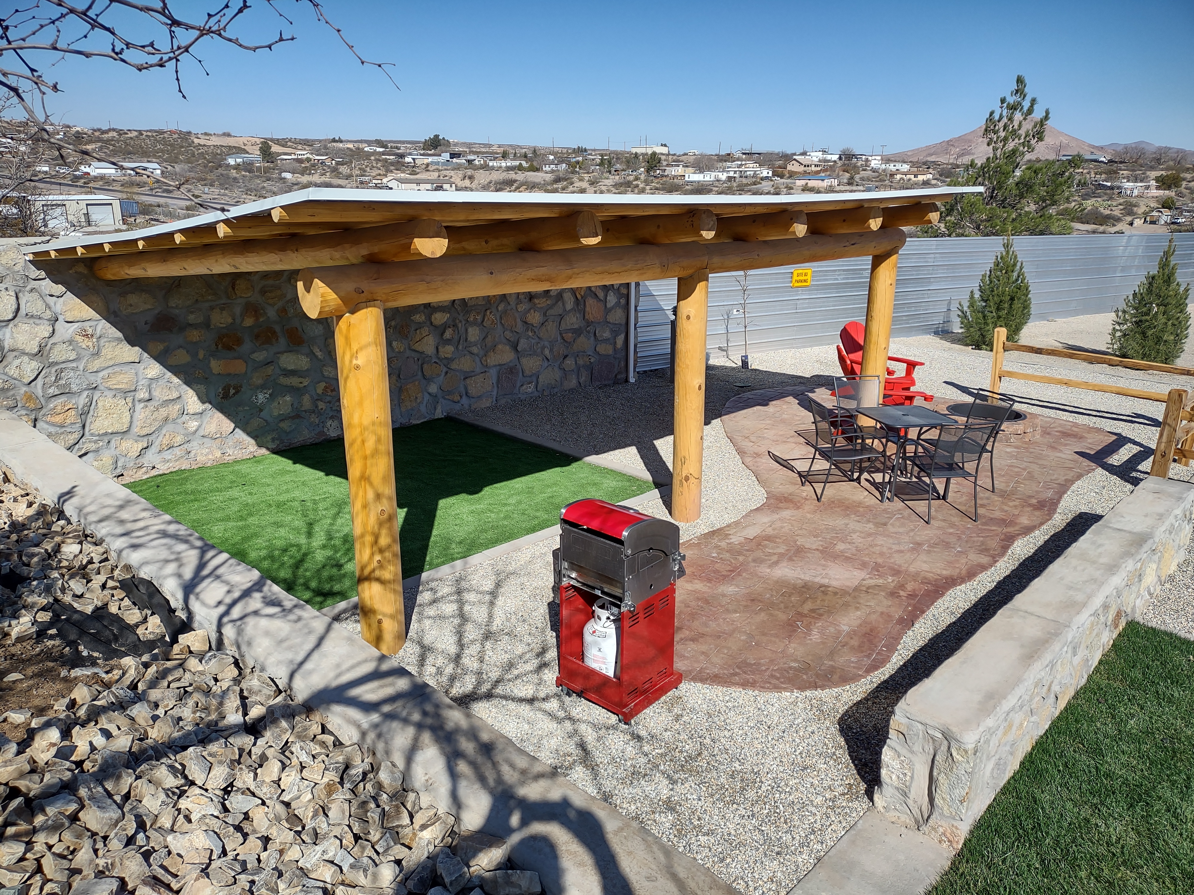 Patio Site comes with own Gas Grill