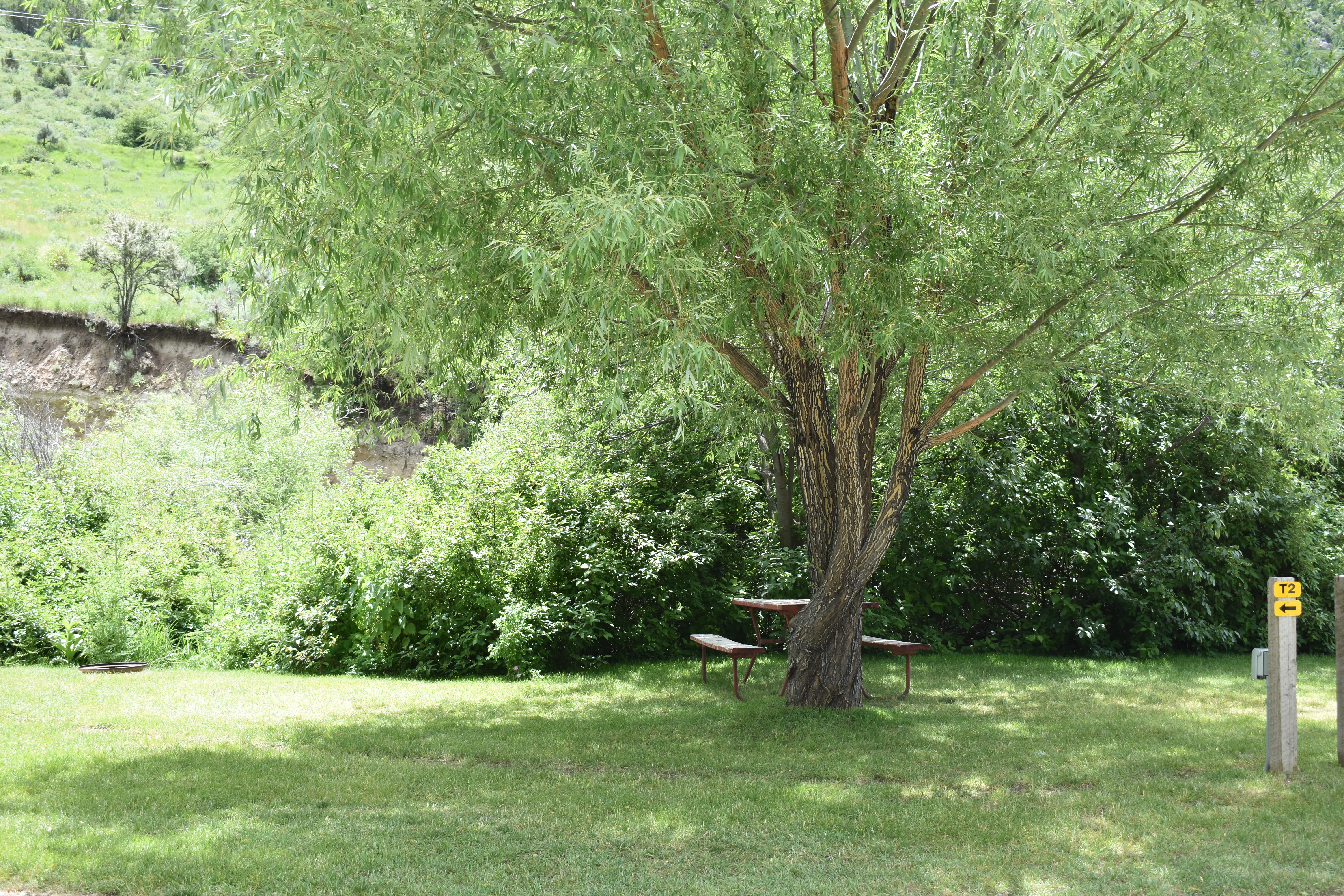 Tent sites with power. Site #T2 shown in photo.