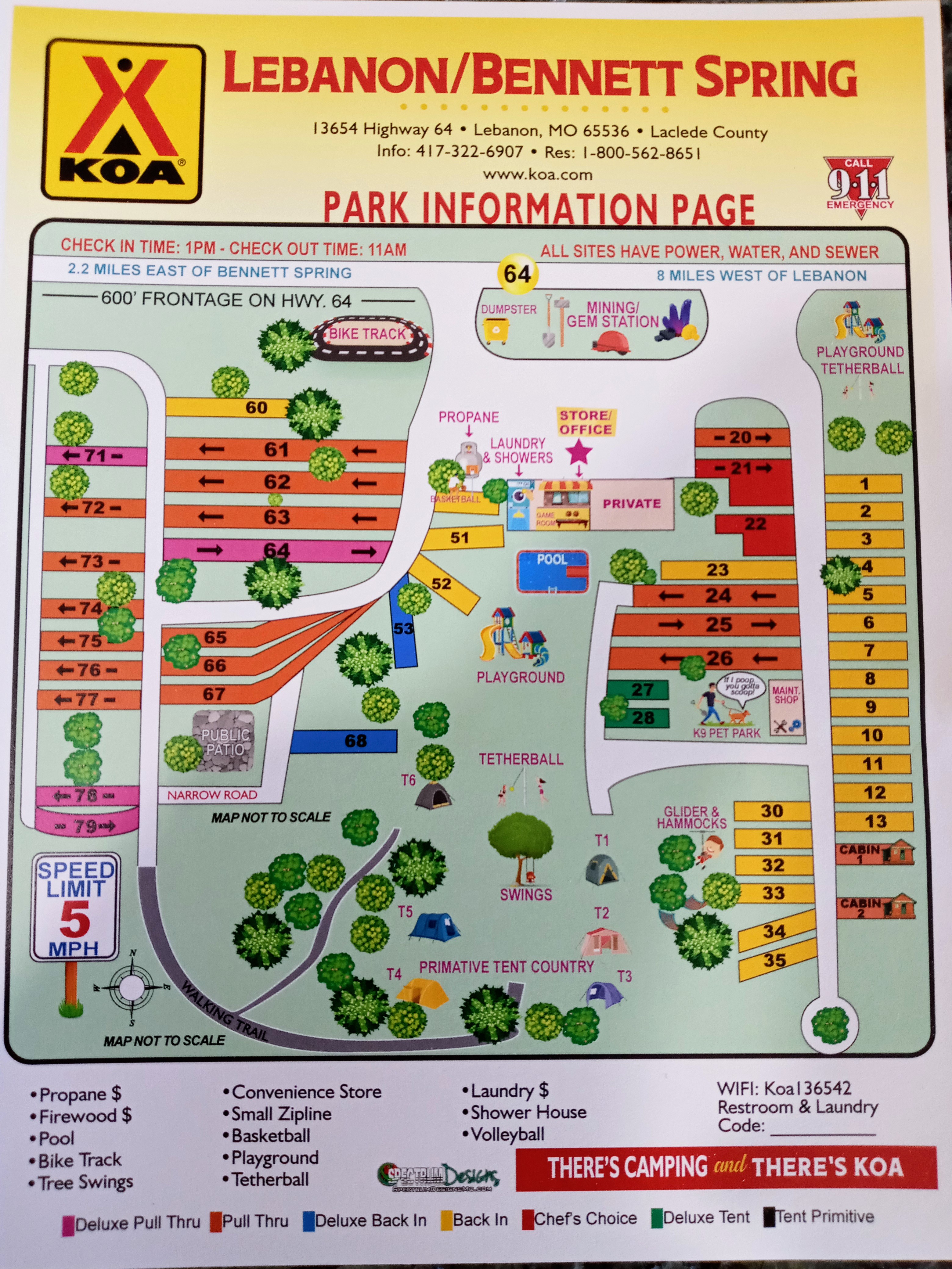 Campground Site Map