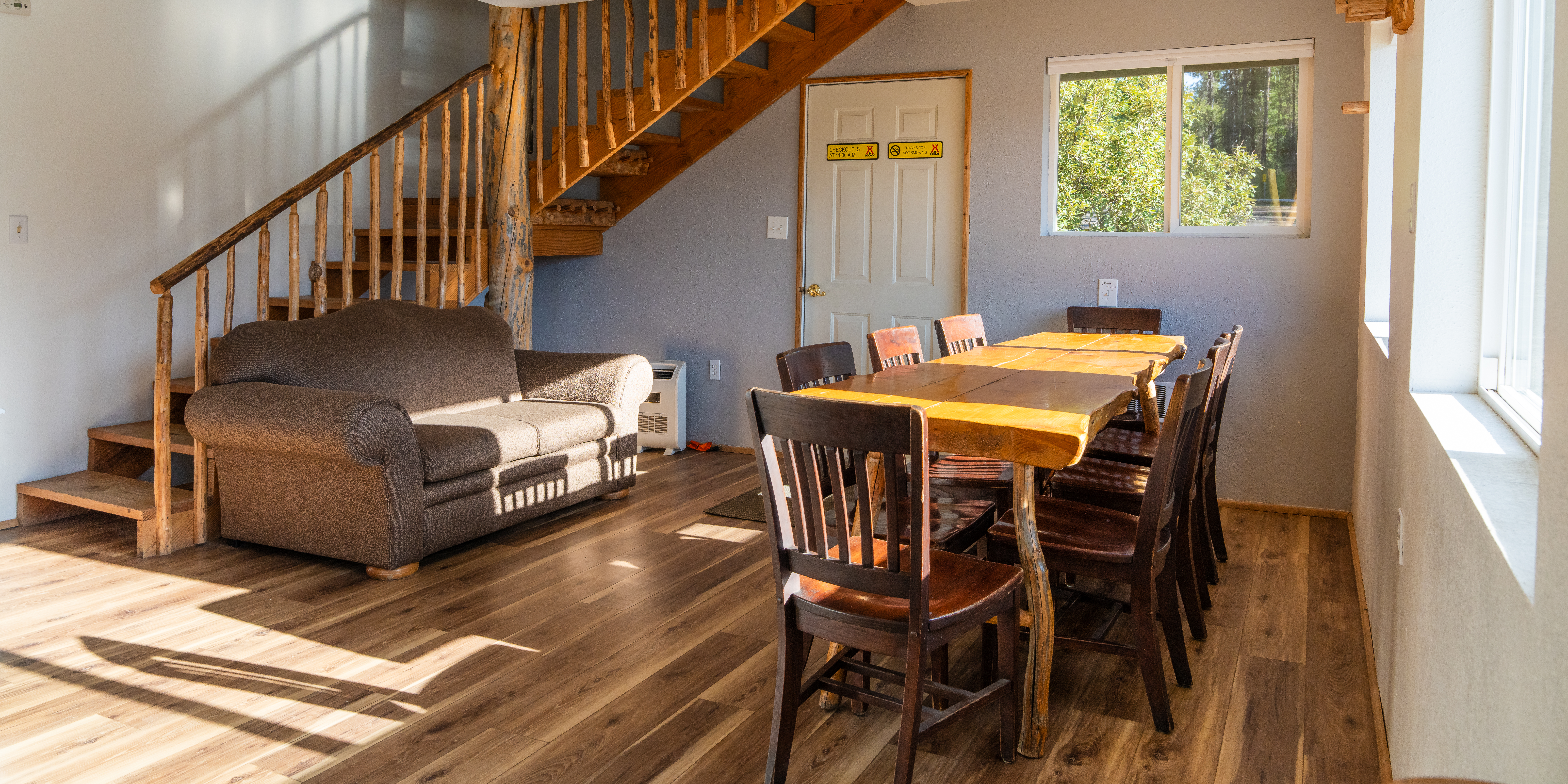 Couch, Dining Table and Entry Way
