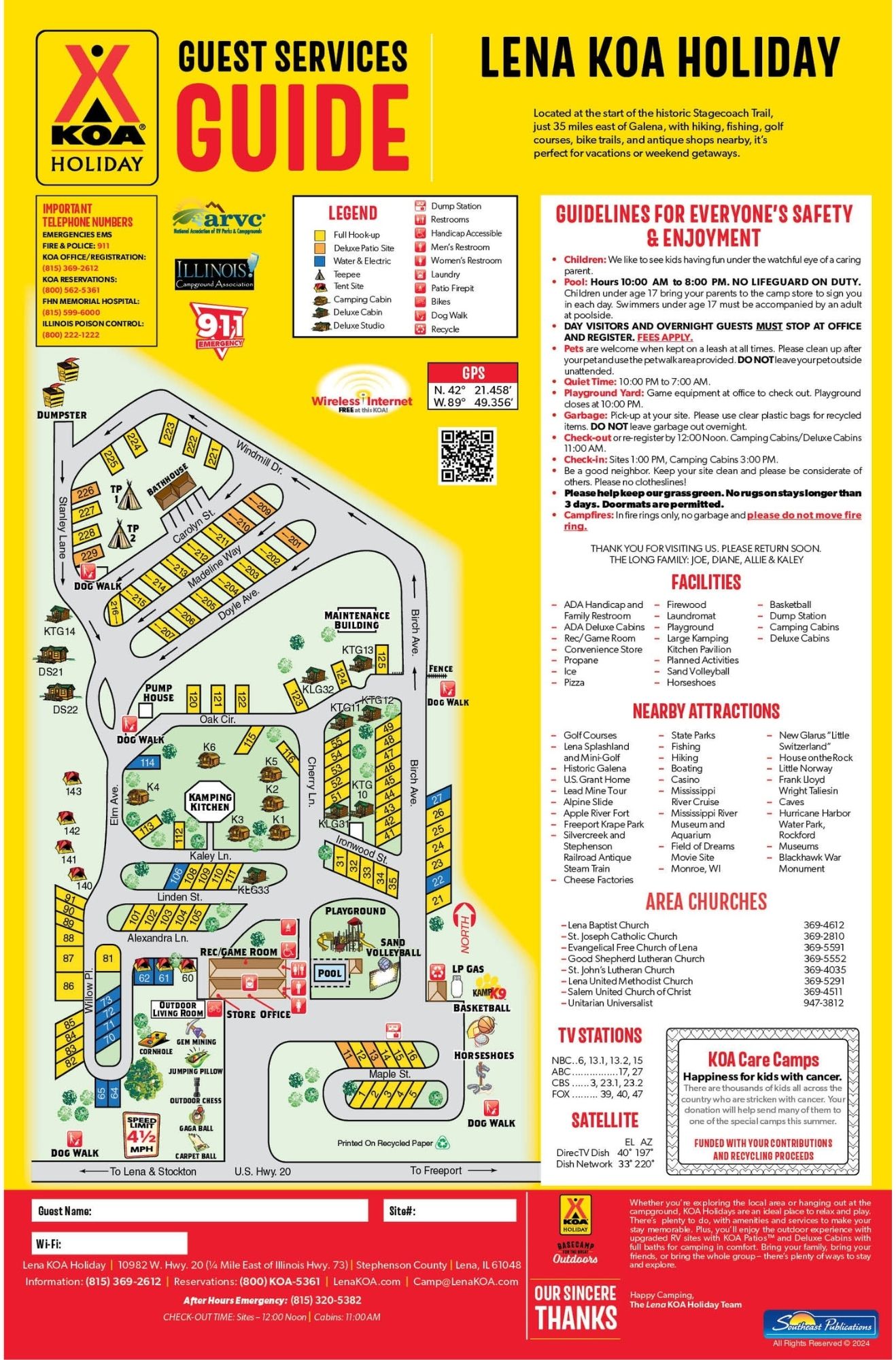 Campground Site Map