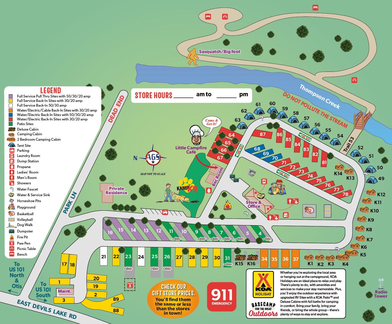 Campground Site Map