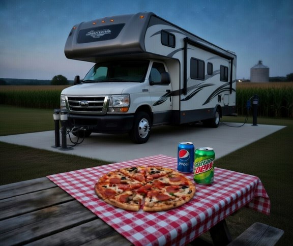 Fresh Pizza Delivery from the Camp Store!