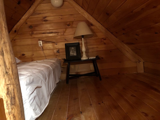 Moose cabin--bedroom, queen-size mattress