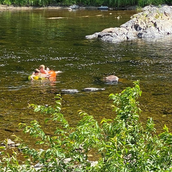 Tubing on the river
