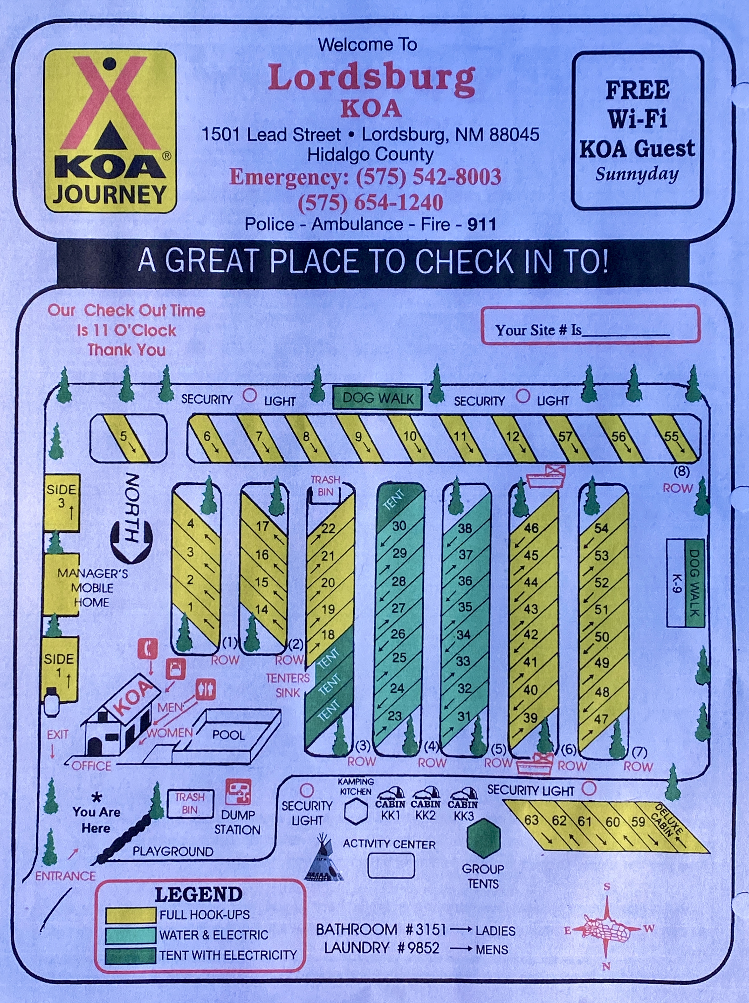 Campground Site Map