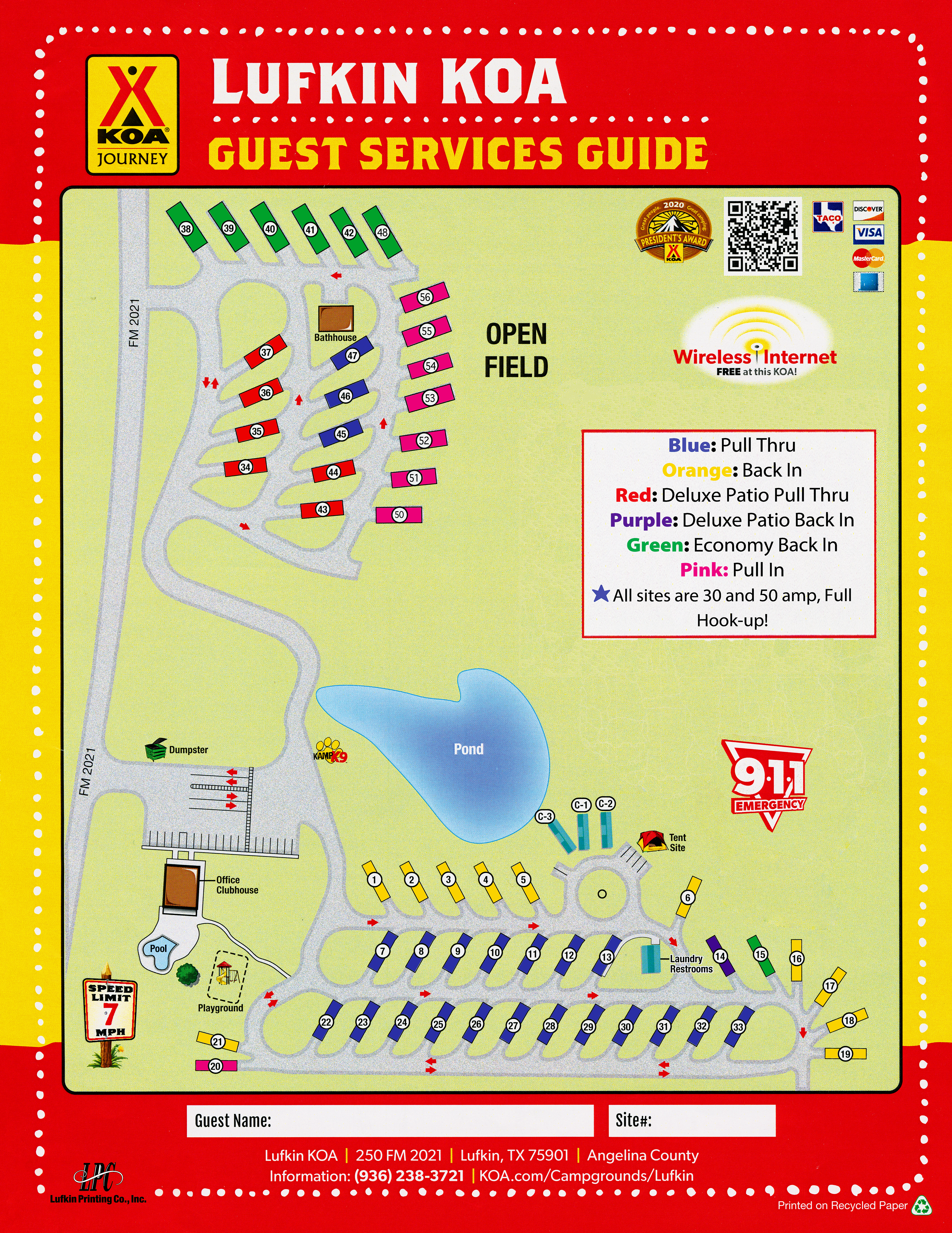 Campground Site Map
