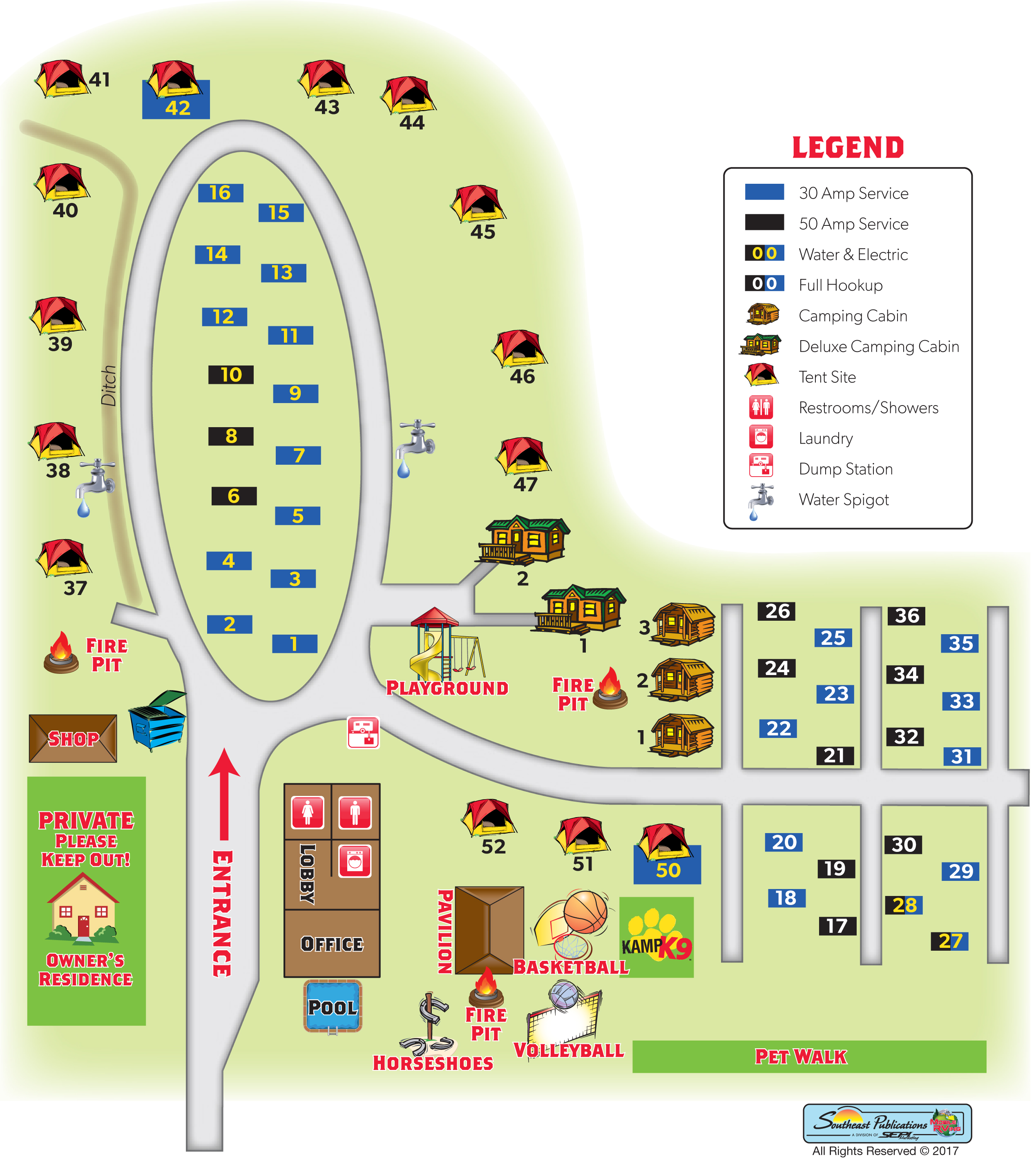 Campground Site Map
