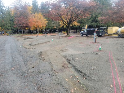  We have completely eliminated 4 sites, to make room for the remaining                                                                              Campsites to be enlarged. There have been changes to the length,                                                                       width and angles of all remaining pull-thrus. These new sites will allow                                                                                                       our campers to stretch their wings more than ever.