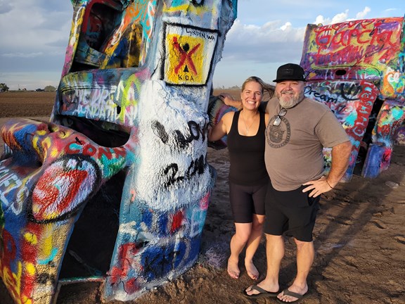 Lynden KOA made it to Cadillac ranch in Amarillo Texas