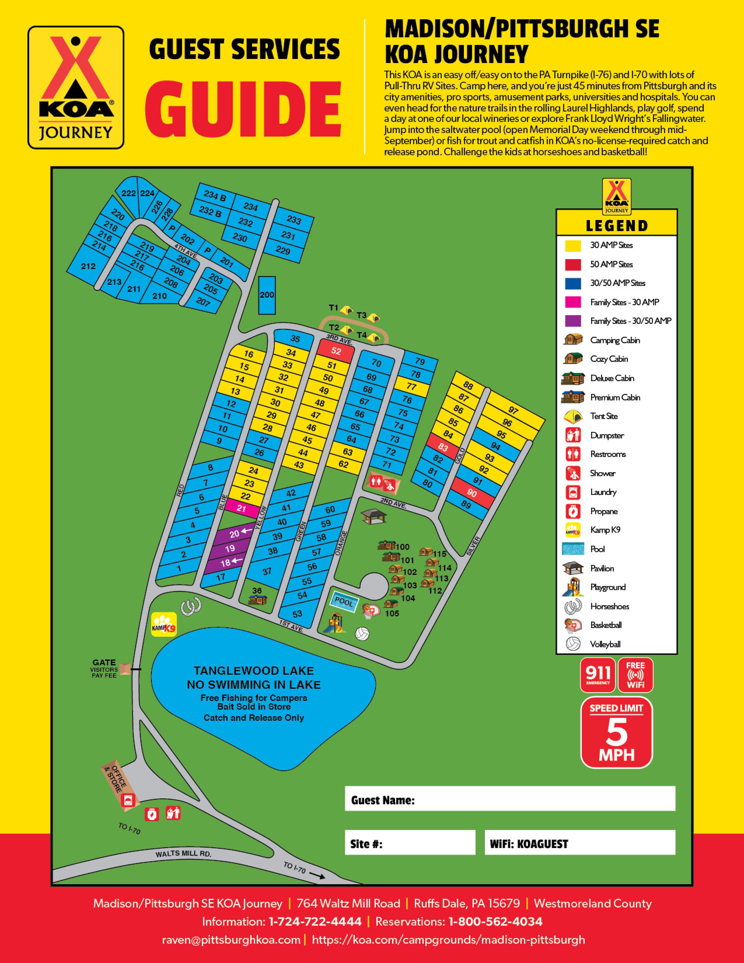 Campground Site Map