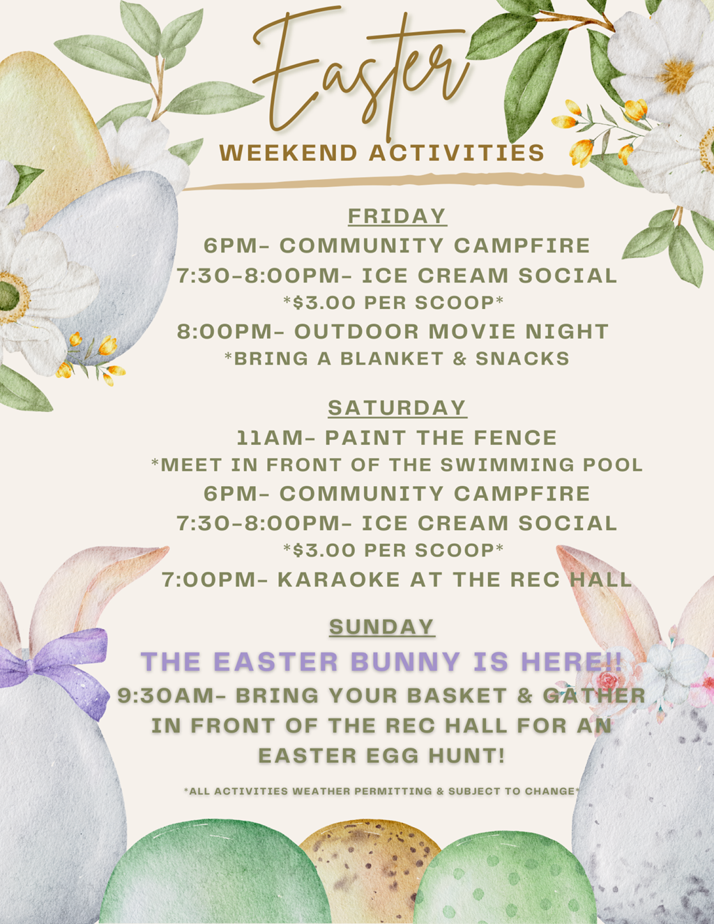 Easter Weekend