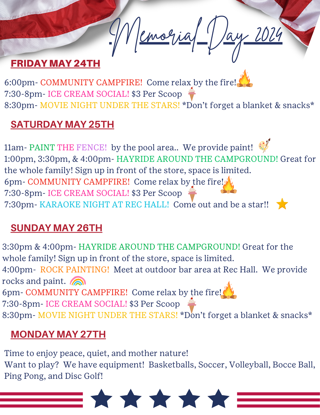 Join Us For Memorial Day Weekend