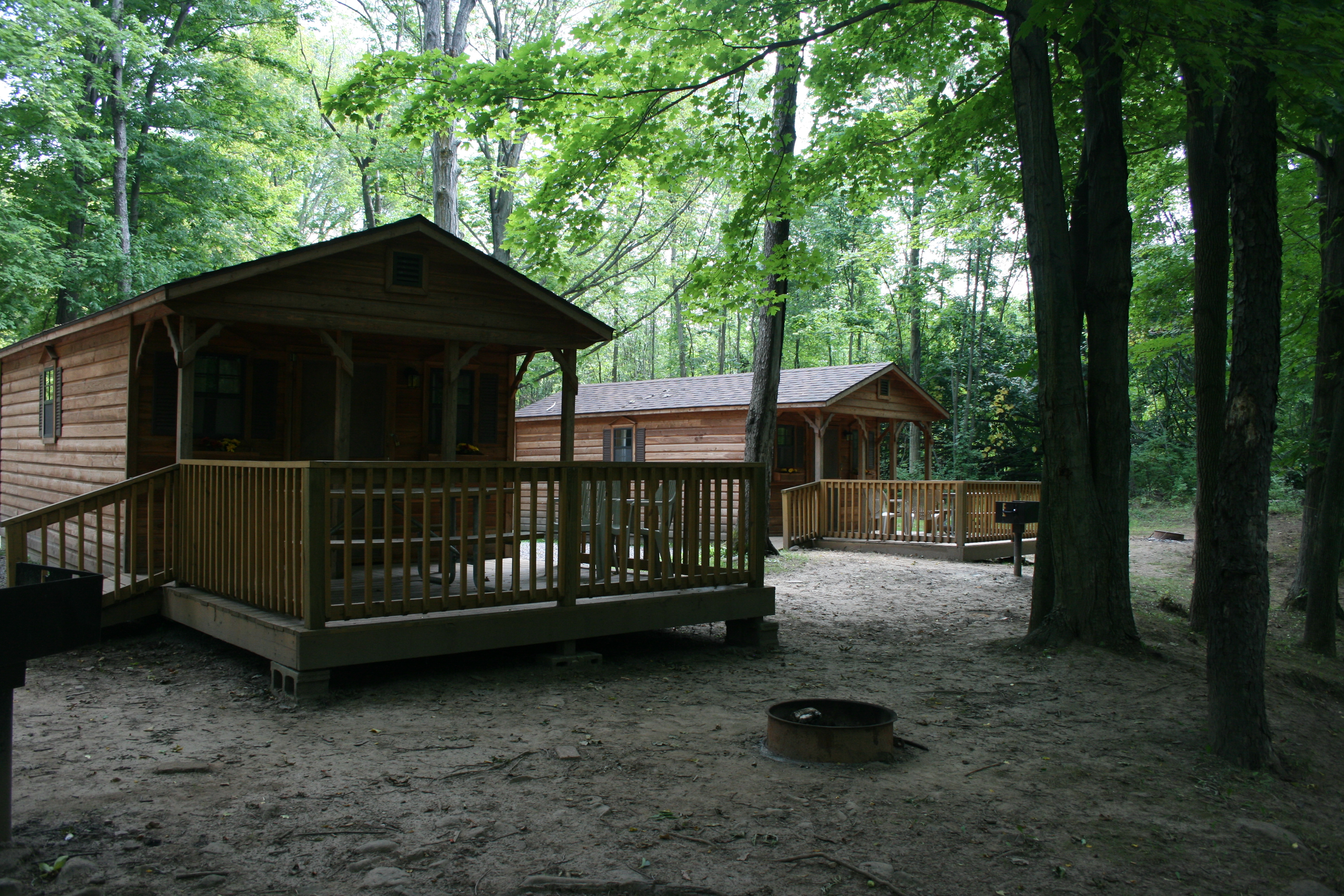Camping Cottages by Jeddo Creek.