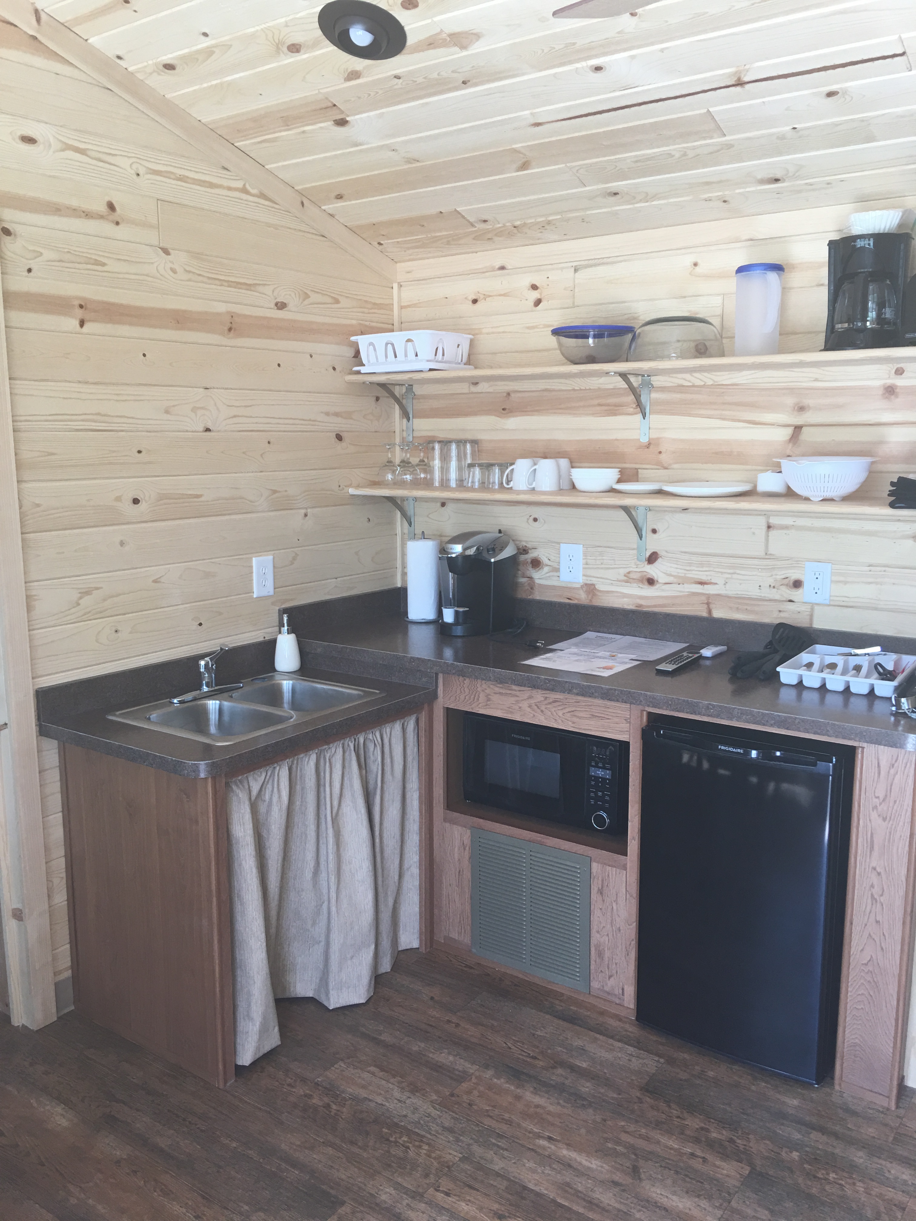 Kitchen in Wheelchair Friendly Deluxe Cabin