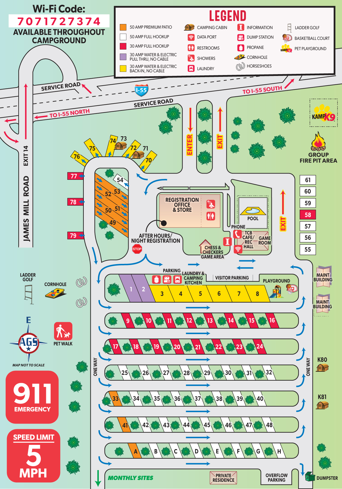 Campground Site Map