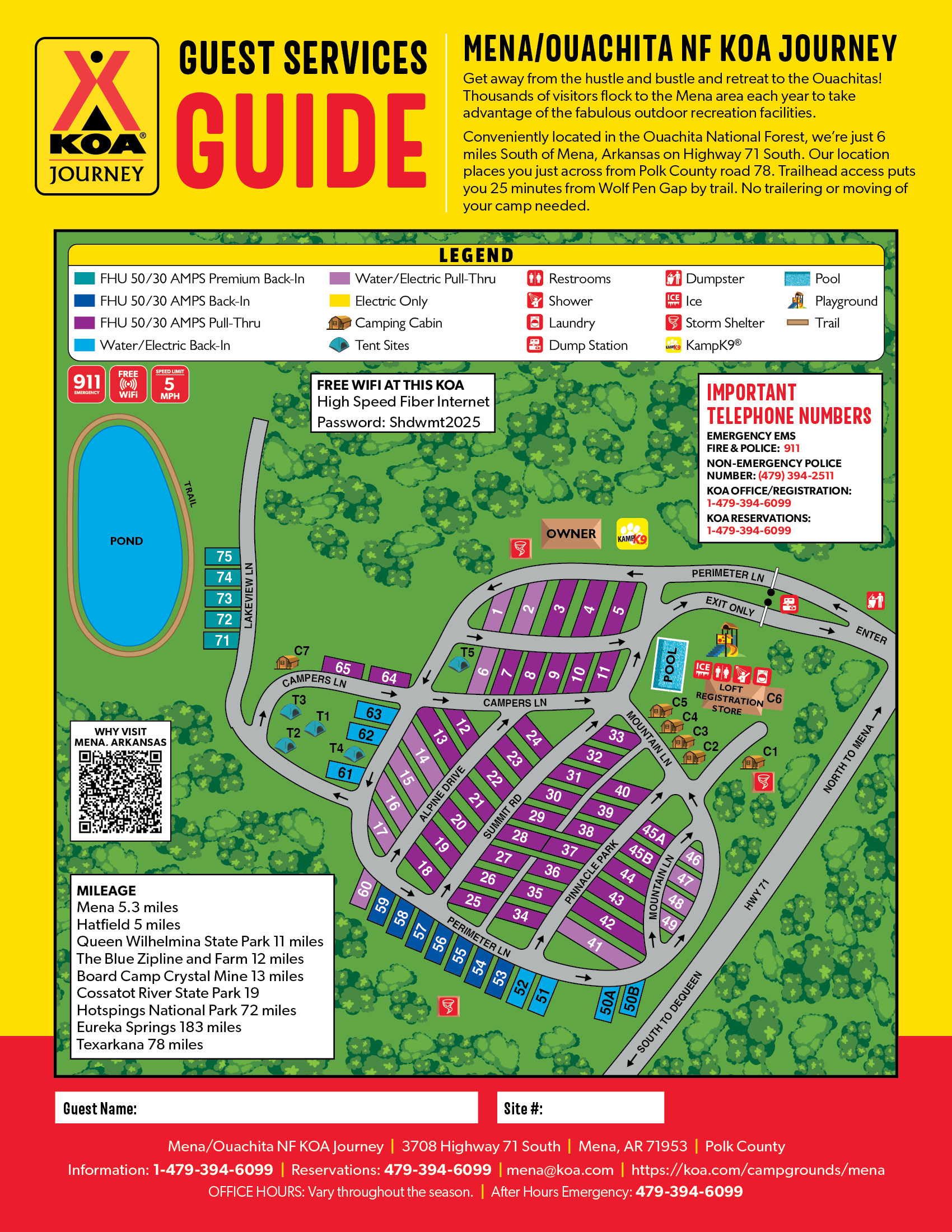 Campground Site Map