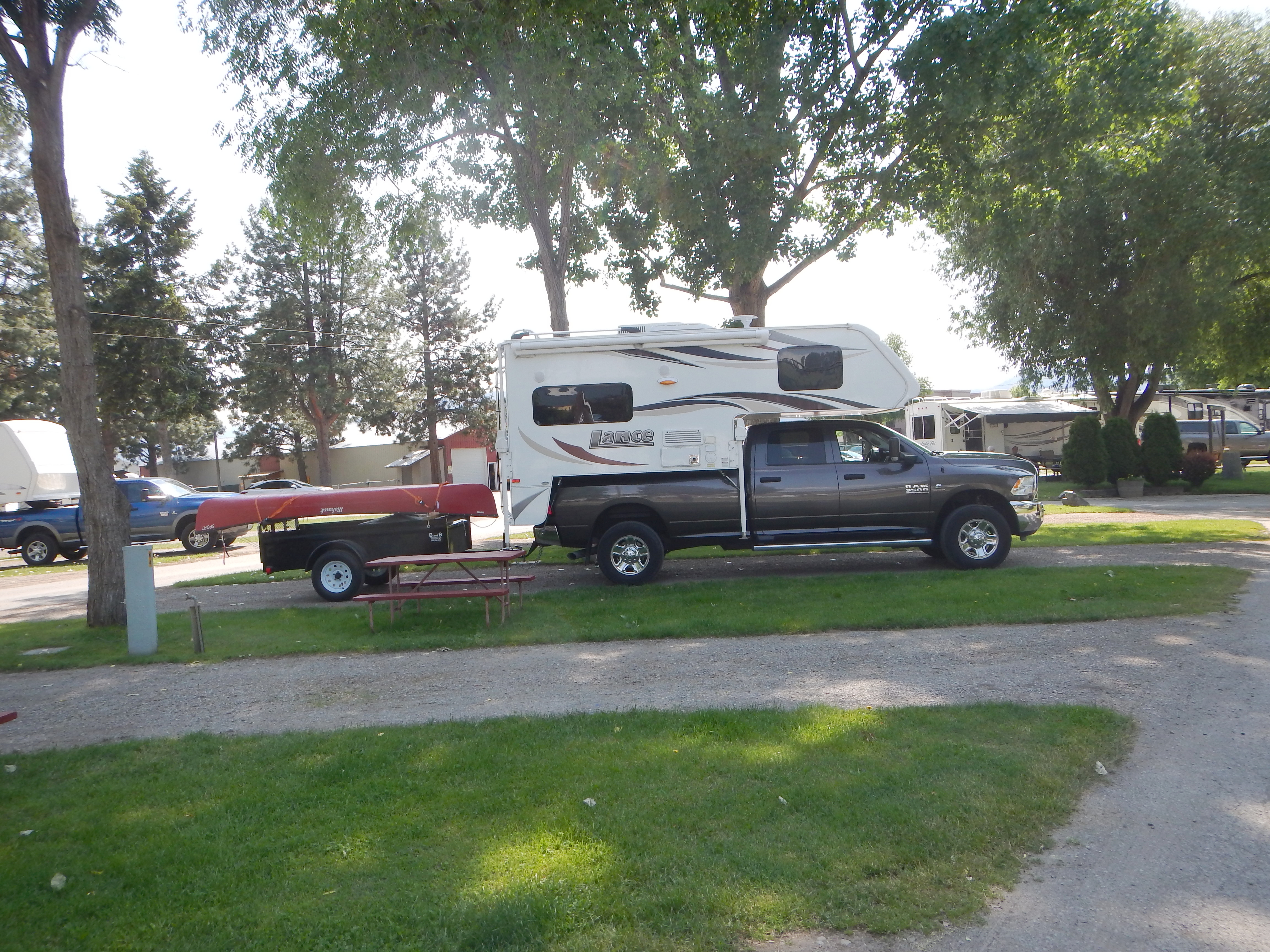 Pull Thru, 50/30 Amps, Full Hookups  for Smaller Rigs