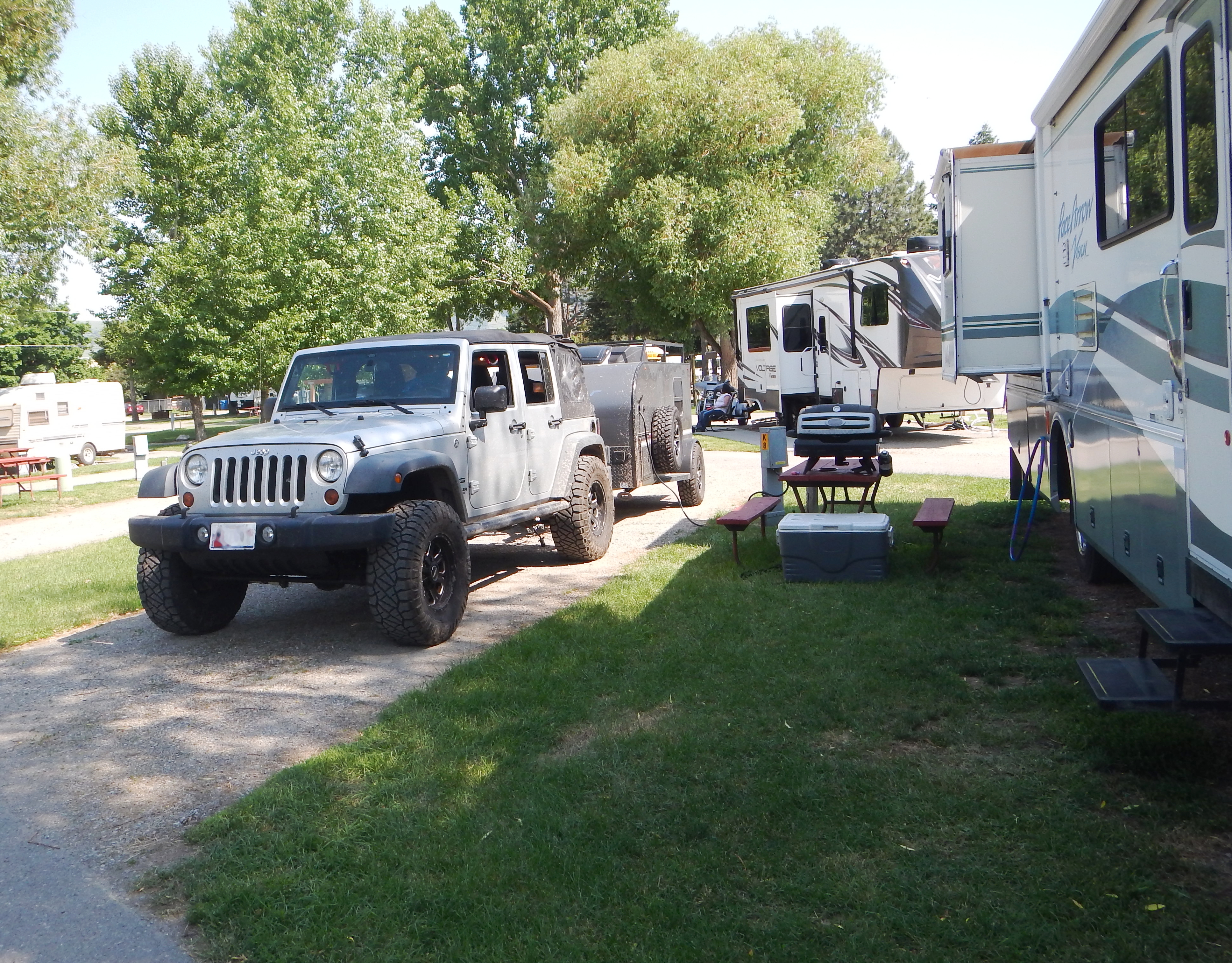 Smaller RV sites, just right for vans, pick-up campers, tent trailers and smaller RVs