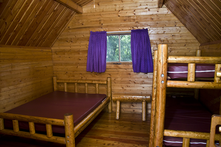 Cabin Sleeps 4 / 
1 Room Camping Cabin Inside