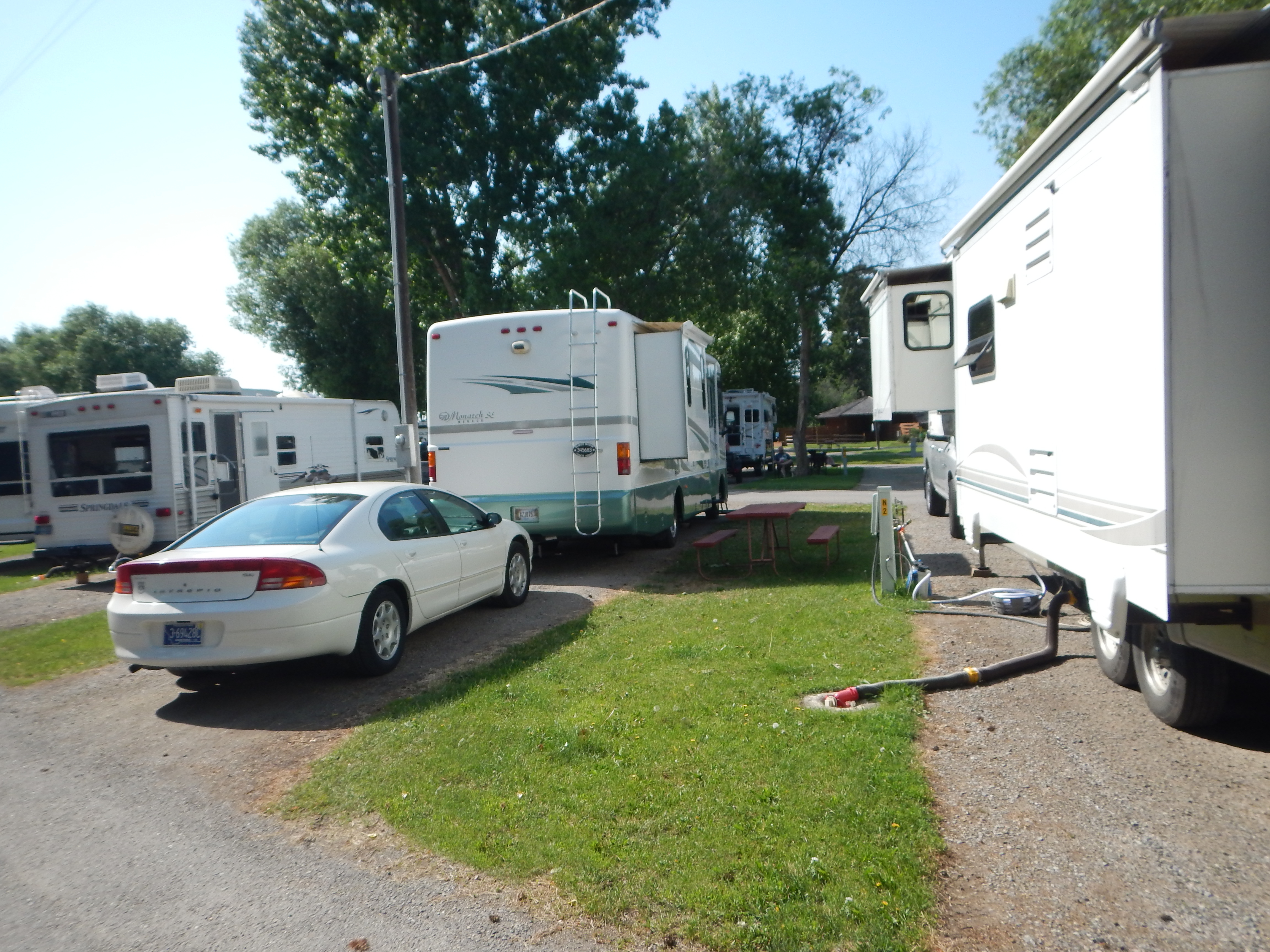 Full hookup sites for the mid sized RV
