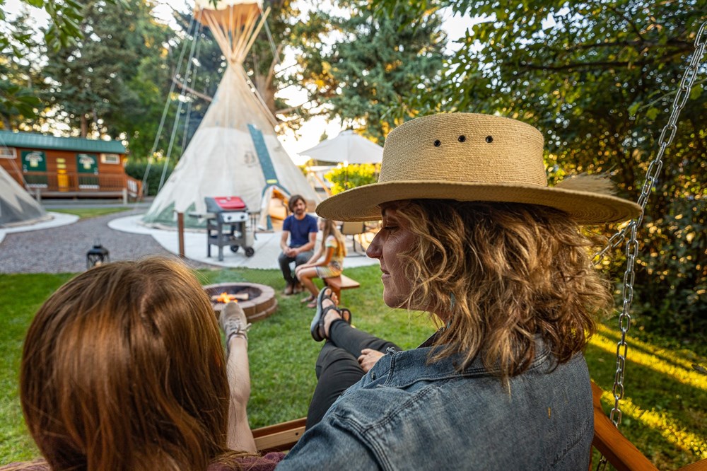 Teepees: Sleep in a Teepee but with a few modern conveniences: Bring your own linens! More fun than a Hotel!
