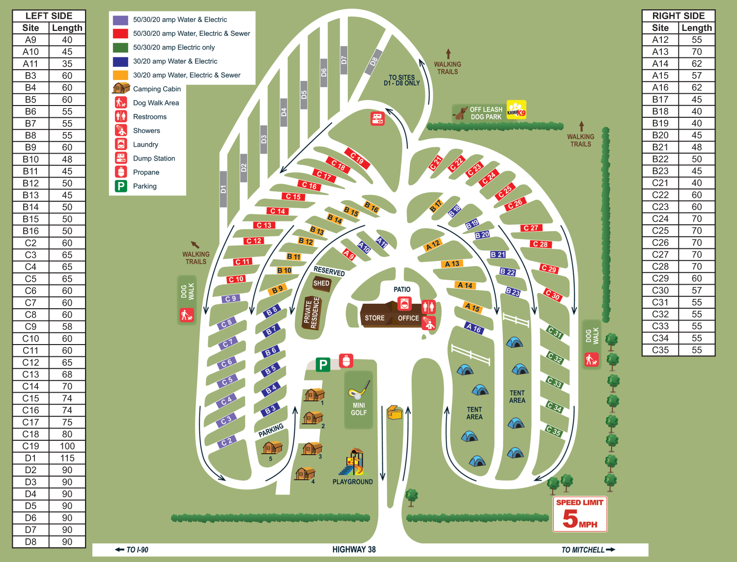 Campground Site Map