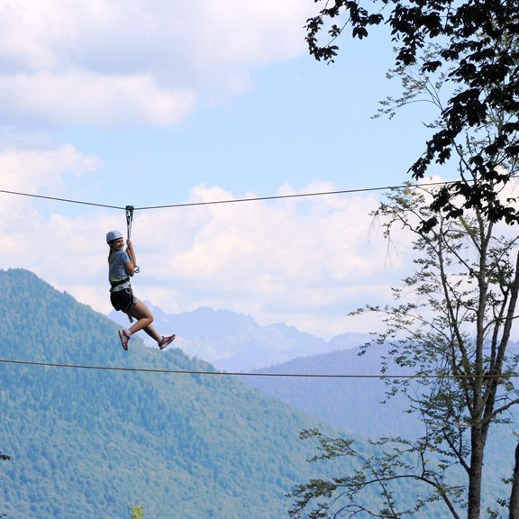 Zip lining