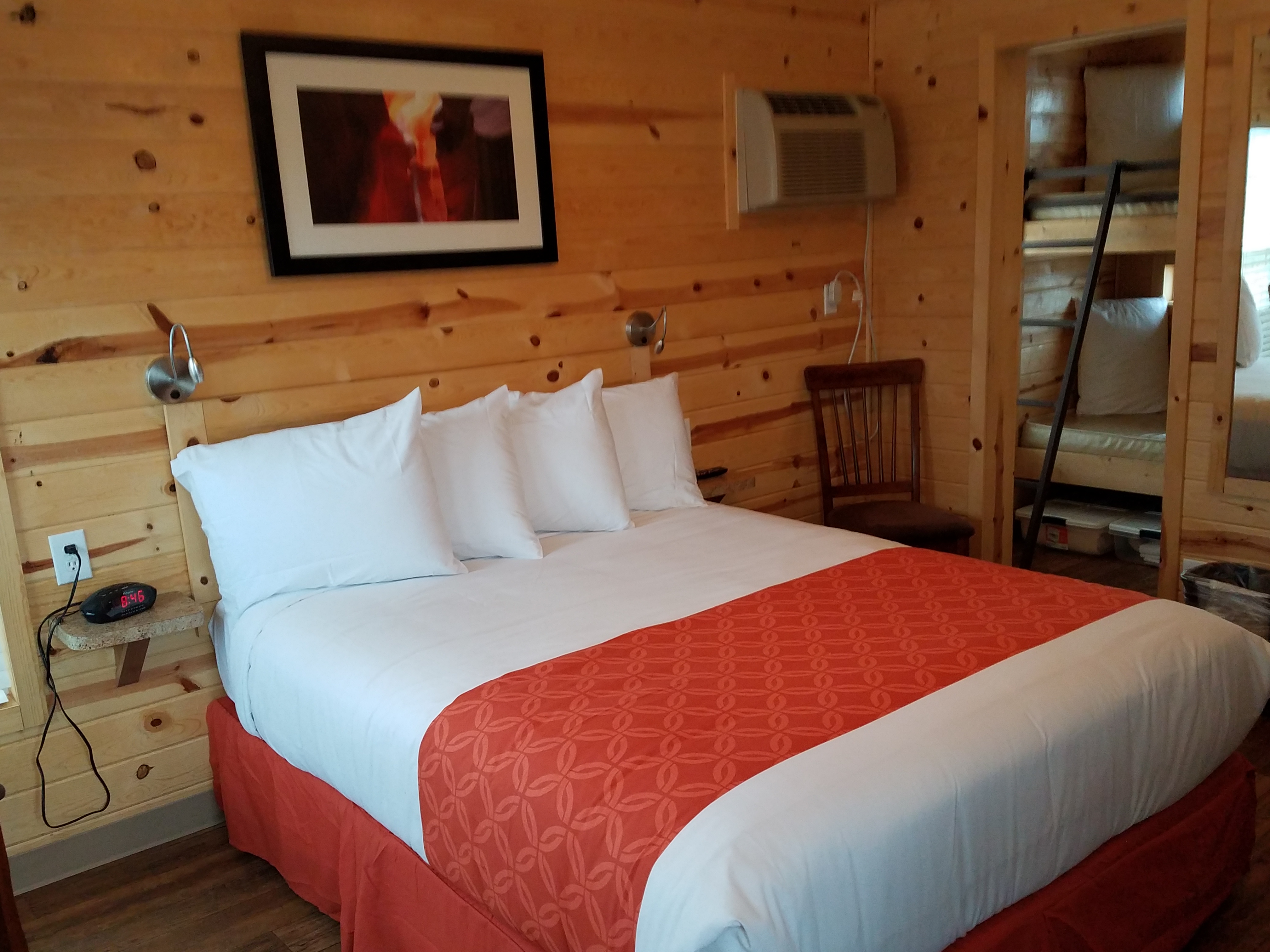 Main room with a queen bed