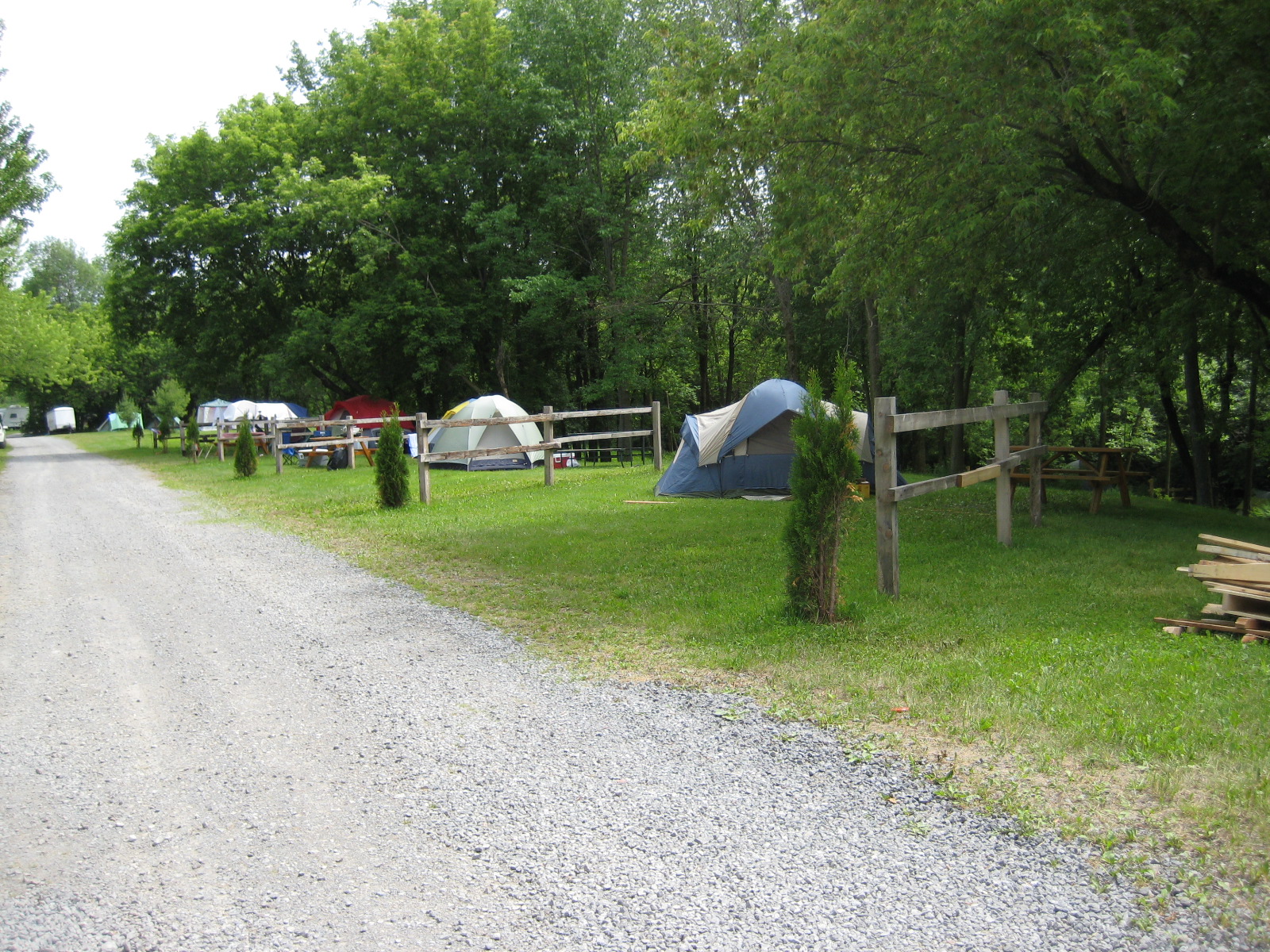 Tent sites with water and electricity