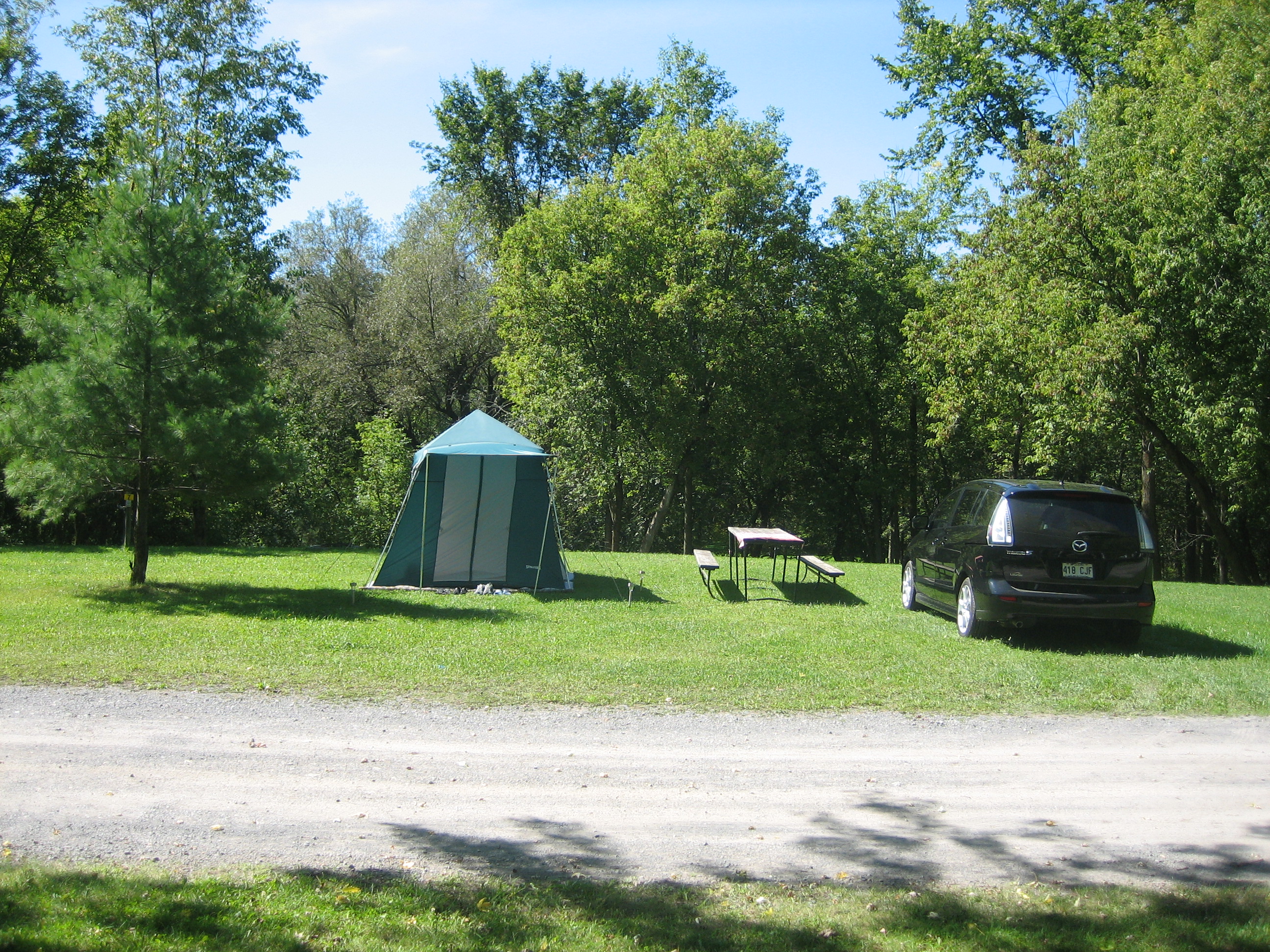 Tent site with water and electricity