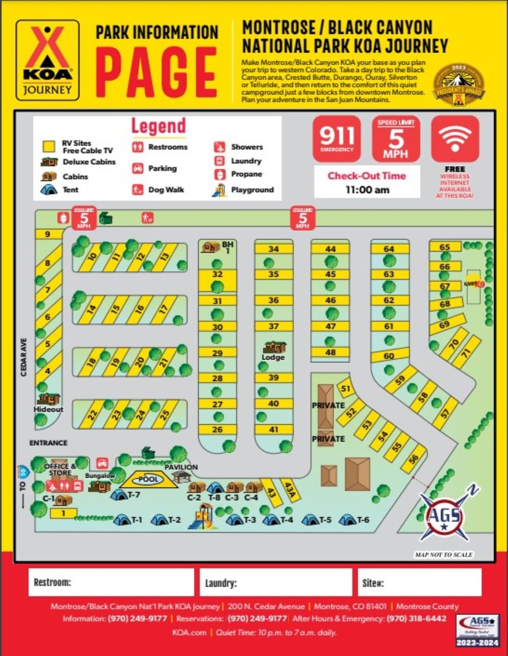 Campground Site Map