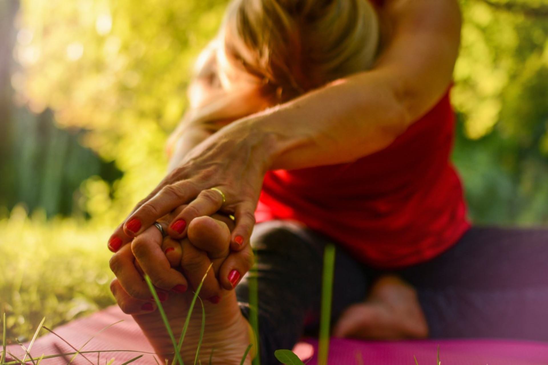 Morning Yoga in the Garden Photo