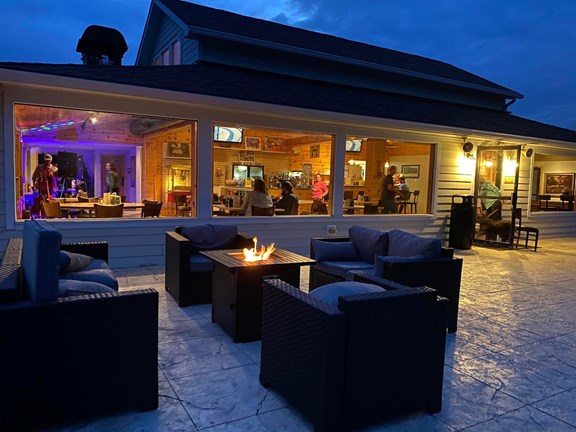Night View of The Bonfire Bar & Kitchen