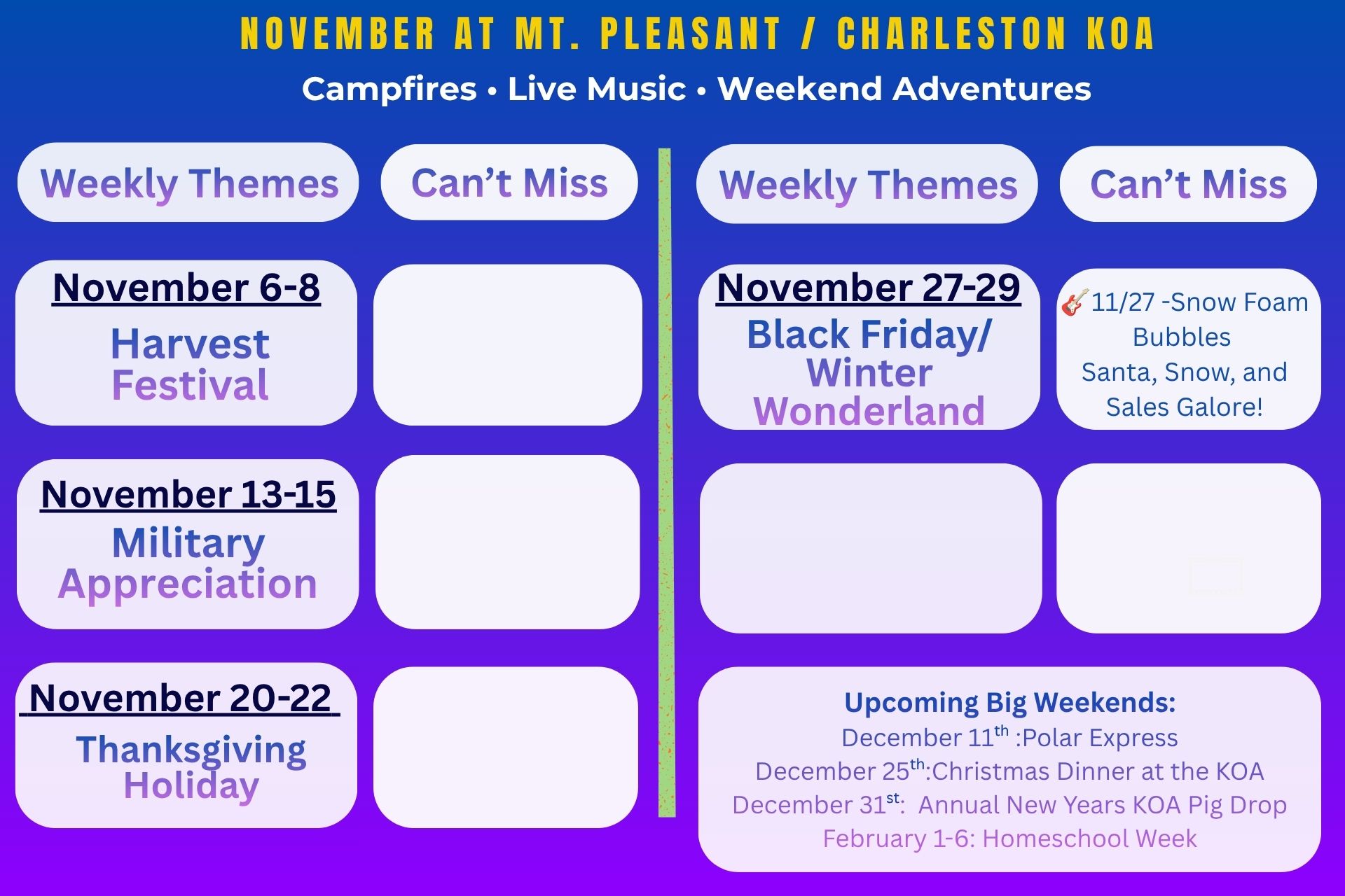 November Activities Themes Photo